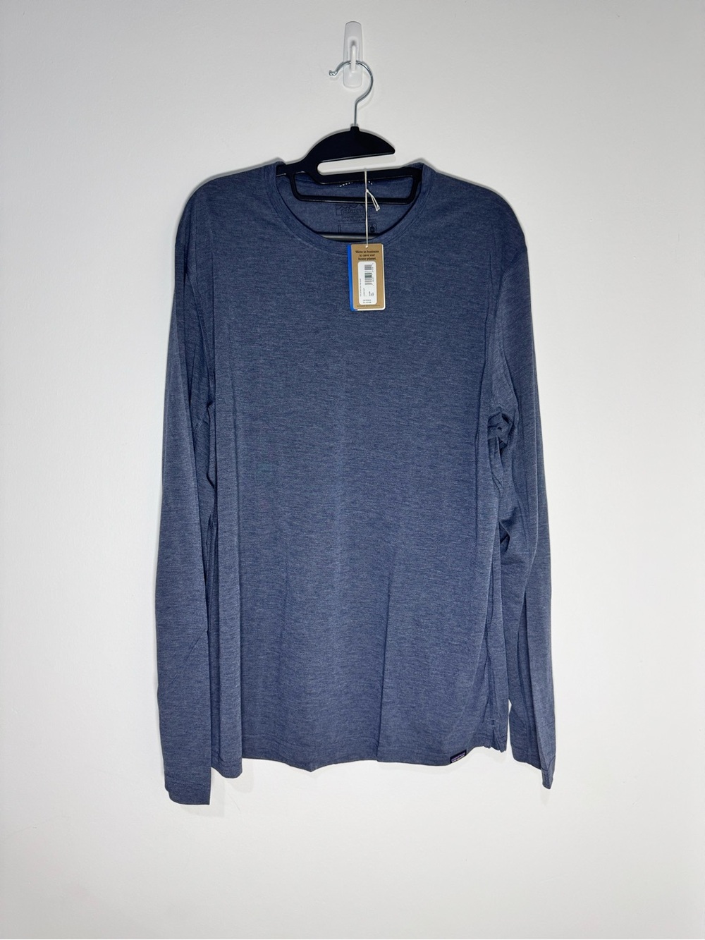 Patagonia Men's Long Sleeve Crew Tee - Heather Navy